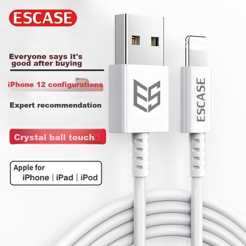 Cable ESCASE Lightning a USB Blanco