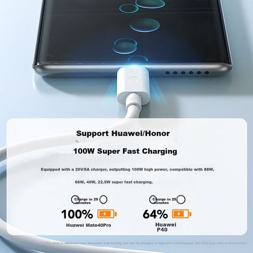 Cable Snowkids Tipo C a Tipo C 100W Negro