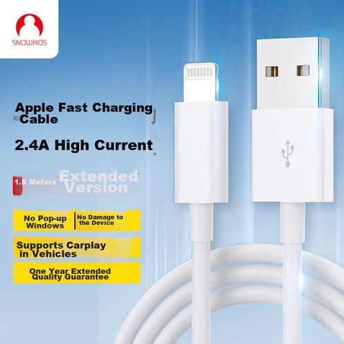 Cable Snowkids Lightning a USB Blanco 1.5 m