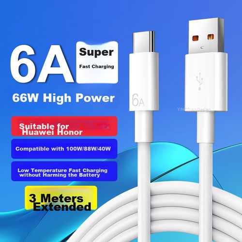 Cable Trendsetter Tipo C a Tipo C 6A 3m Negro