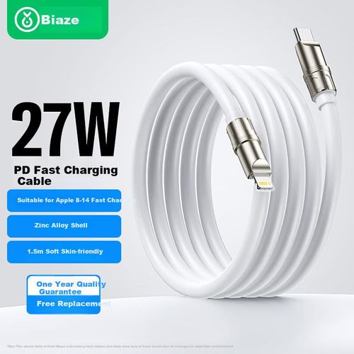 Cable BIAZE PD30W USB-C a Lightning Negro