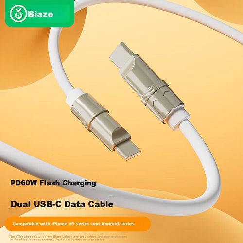 Cable BIAZE PD60W Tipo C a Tipo C 1.5m Negro