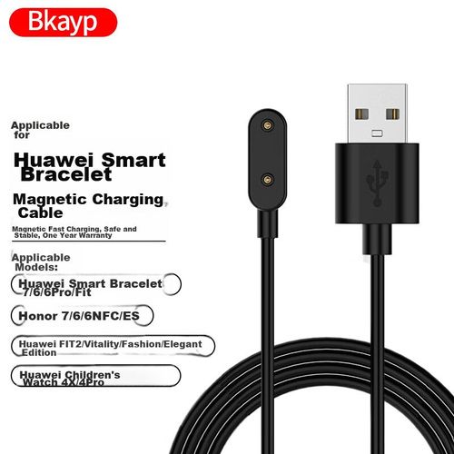 Cable cargador Bkayp para Huawei Band 7 NFC y Watch FIT 2 Negro