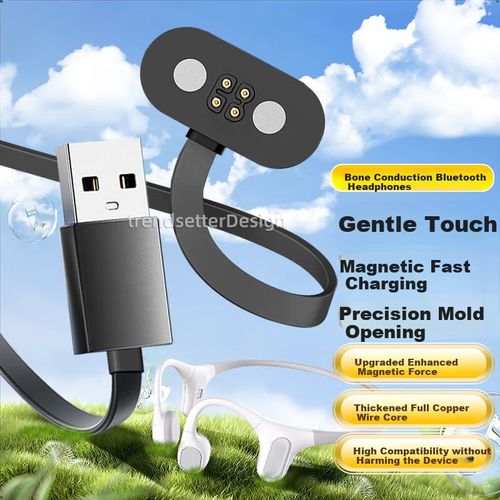 Cargador Trendsetter Mojawo Magnético para Auriculares Bluetooth Negro