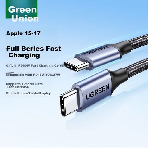 Cable UGREEN USB-C a USB-C 1m PD 60W Negro