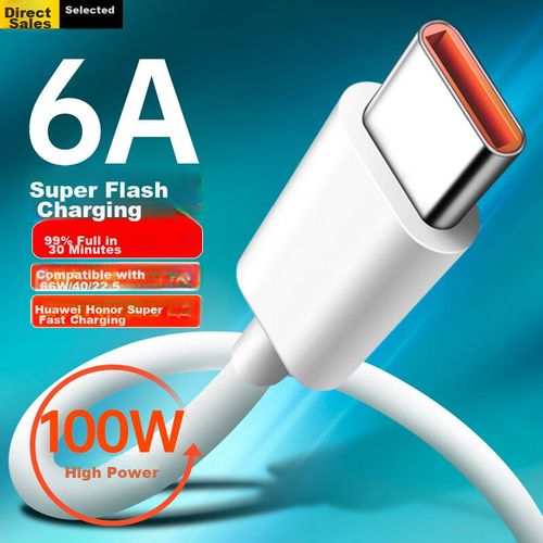 Cable Xuanyi Tipo C 6A Carga Rápida Huawei Negro