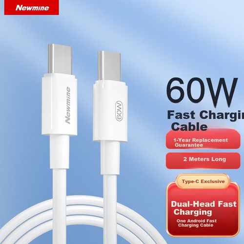 Cable Newmine CC01 Tipo C doble conector Blanco