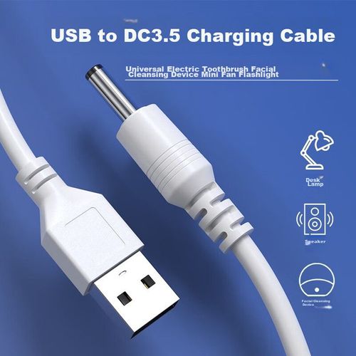 Cable cargador Xuan Yi DC 3.5 mm para cepillo eléctrico Negro