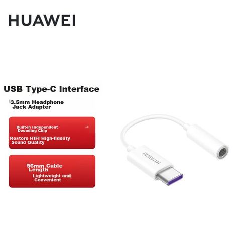 Adaptador HUAWEI Tipo C a 3.5 mm Negro