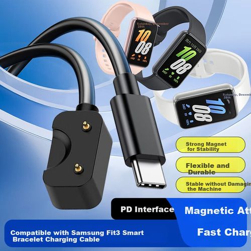 Cable Carga Trendsetter USB Tipo C a Magnético Samsung Galaxy Fit3 Negro