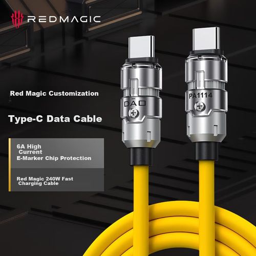 Cable Nubia LDAO23777Z240W Tipo C a Tipo C Amarillo