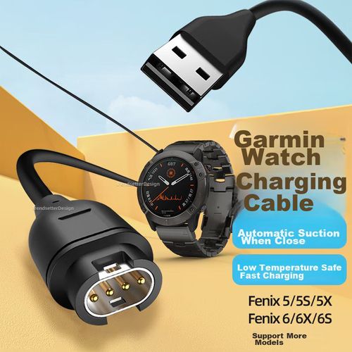 Cable Cargador Chaofan Magnético Garmin Tipo C Negro
