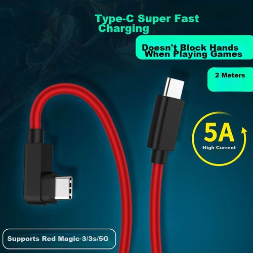 Cable Chaofan Nubia Red Magic Tipo C a Tipo C Negro