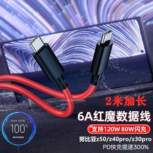 Cable Chao Fan Compatible Red Magic Tipo C USB-A Negro 2m