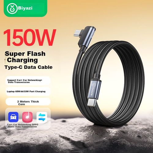 Cable BIAZE Tipo C doble 2m Negro