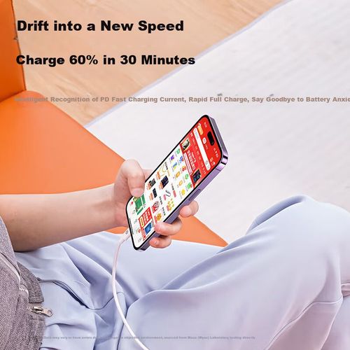 Cable BIAZE PD20W USB-C a Lightning 1.5m Negro