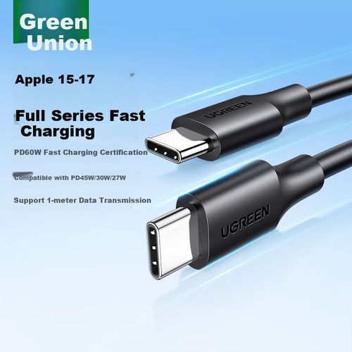 Cable UGREEN Tipo C a USB-C PD60W Negro 1m
