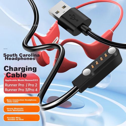 Cable cargador Chaofan magnético para audífonos NANK Runner Pro Negro