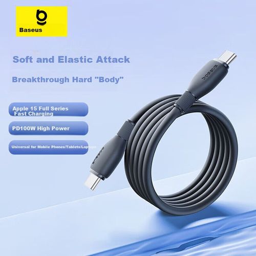 Cable Baseus Tipo C a Tipo C Doble Conector Negro