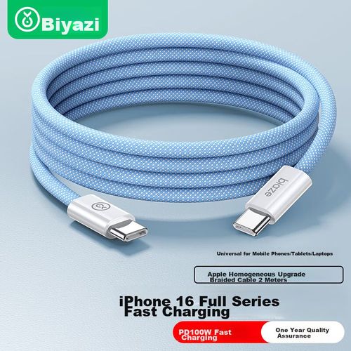 Cable BIAZE PD100W Tipo C a Tipo C Blanco 2m