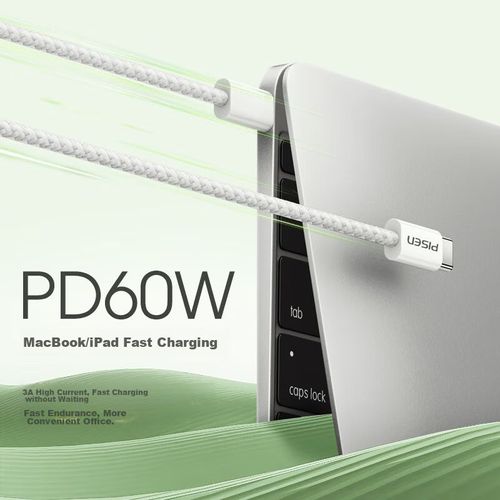 Cable Pisen CC-PD07-1000 Tipo C a Tipo C Blanco Nube