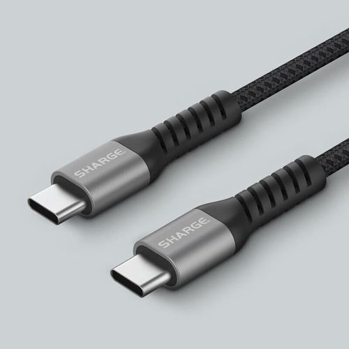 Cable SHARGE 100W USB-C a USB-C Trenzado Negro