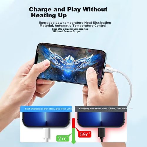 Cable Nshi USB a Lightning Blanco 2m