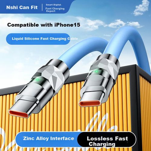 Cable Nengshi USB Tipo C a Tipo C Azul 1.5 m 100W