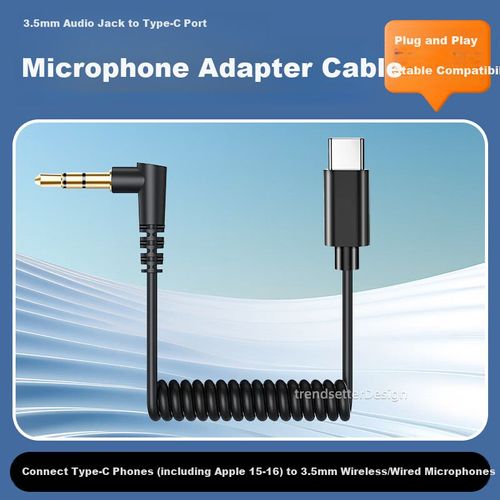 Cable adaptador Yinqian Tipo C a 3.5 mm Negro