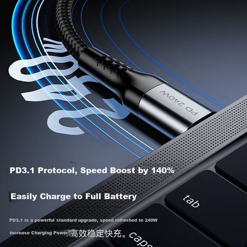 Cable CangHua R107 Tipo C a Tipo C Negro