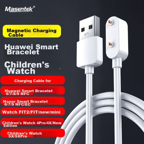 Cable Masentek Magnético USB a Carga Relojes Blanco