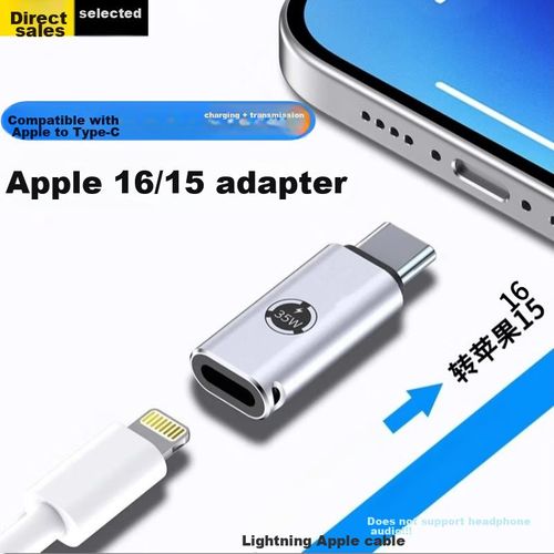 Adaptador Shishan Lightning hembra a USB-C macho Blanco