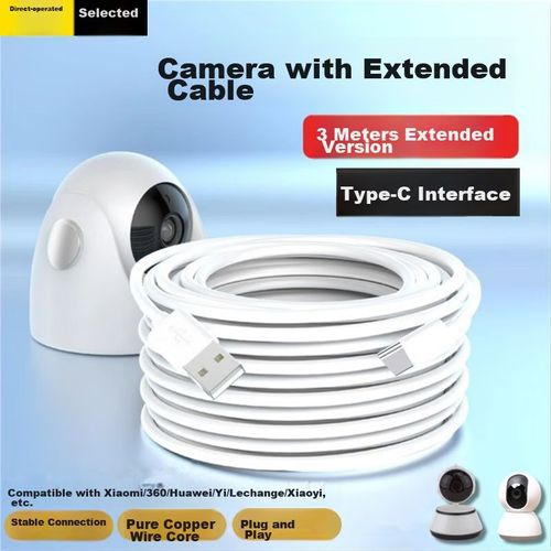 Cable Shi Shan Tipo C a Tipo C para Cámara Xiaomi Negro