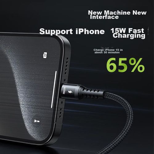 Cable MSSM Apple 17 USB-C a USB-C PD 60W Negro