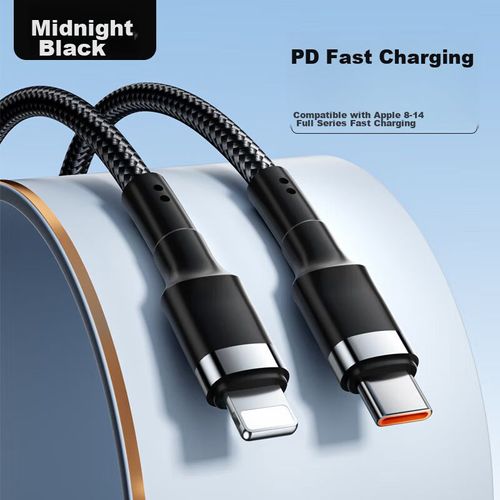 Cable Nengshi Tipo C a Lightning 30W 1.5m Negro