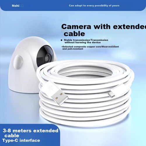 Cable Extensión Nengshi Tipo C Tipo C 5m Negro