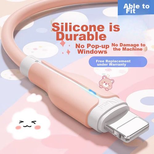 Cable Nengshi USB A Lightning Rosa 1.7m