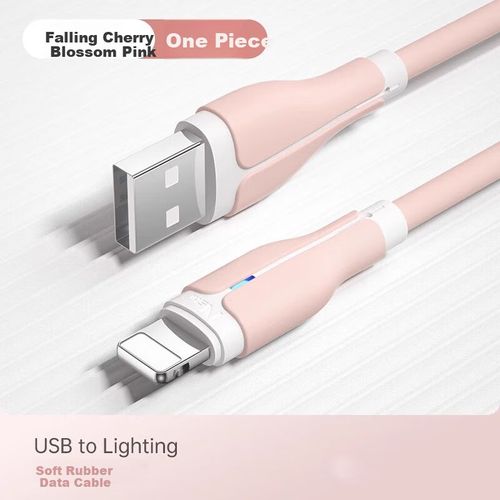 Cable Nengshi USB Lightning 1m Rosa