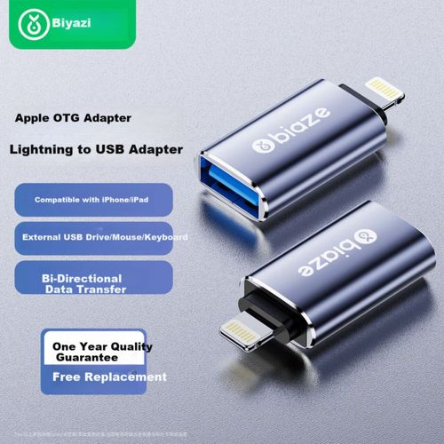Adaptador BIAZE Lightning a USB Rojo