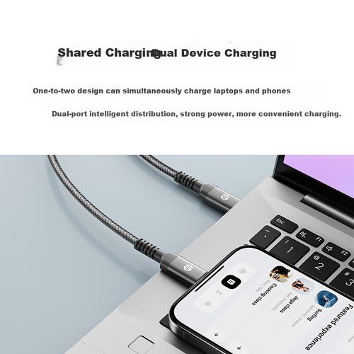 Cable HP War Series B6BM3P3 Tipo C a Doble Tipo C Negro