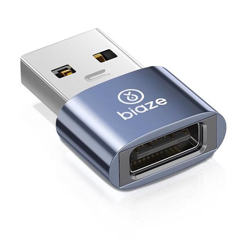 Adaptador BIAZE USB a Tipo C OTG Negro