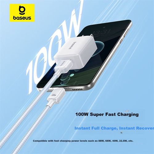 Cable Baseus Tipo C a Tipo C Azul Estrellado