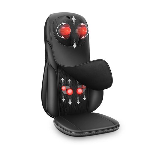 Asiento masajeador de espalda de lujo life&care negro