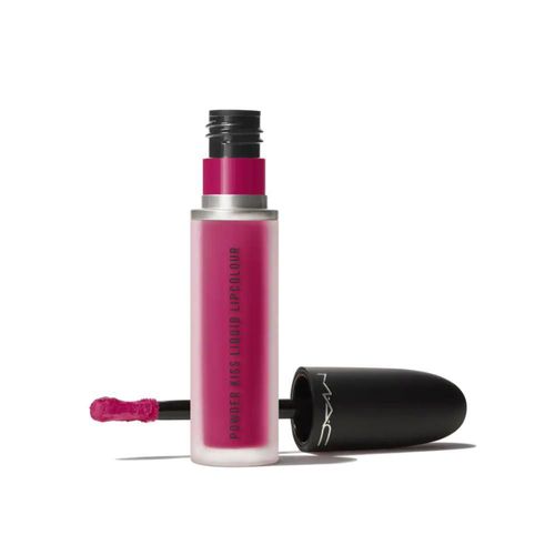 Lápiz labial Liquido Mac Powder Kiss Make It 5ml color fucsia