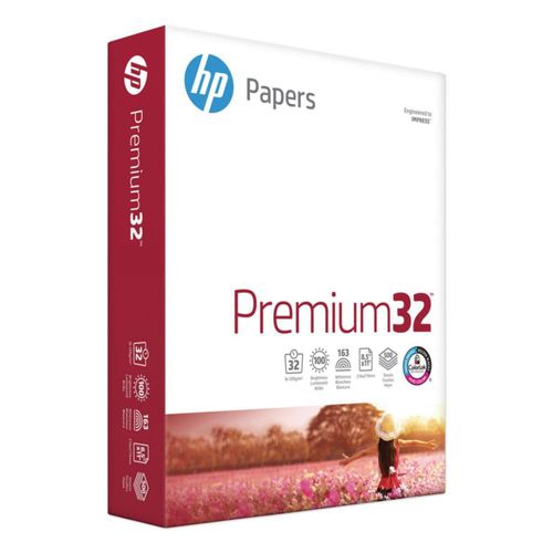 Papel de impresora HP Premium de 32 libras 85 x 11 500 hojas 100 brillantes