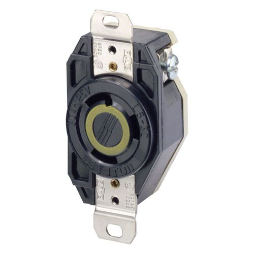 Receptáculo de bloqueo Leviton 2610 30 A 125 V montaje empotrado negro