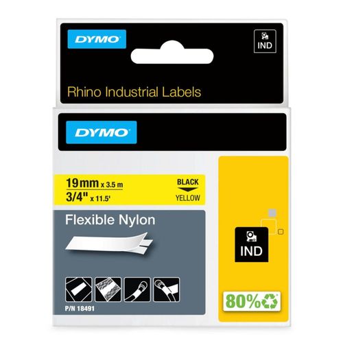 Etiqueta DYMO Rhino Industrial de nailon flexible 3/4 x 115 cm