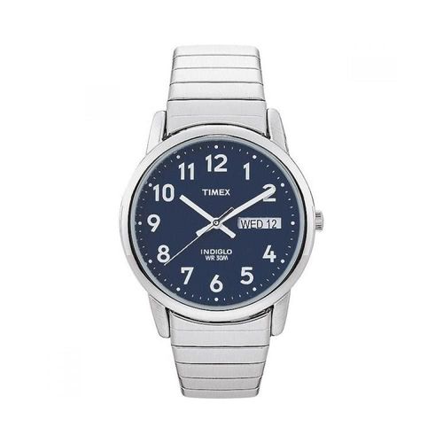 Reloj Timex Easy Reader Day-Date de 35 mm para hombre tono plateado