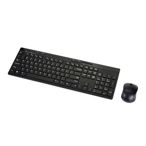 Combo Teclado y Ratón Inalámbricos Amazon Basics Tamaño Completo Negro