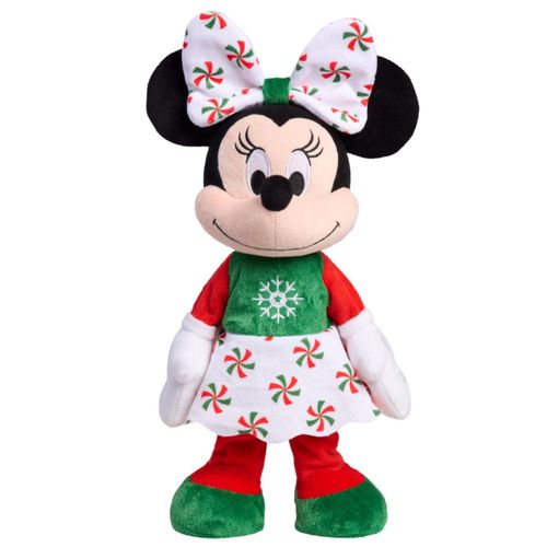 Peluche Just Play Disney Minnie Mouse Holiday de 34 cm con música